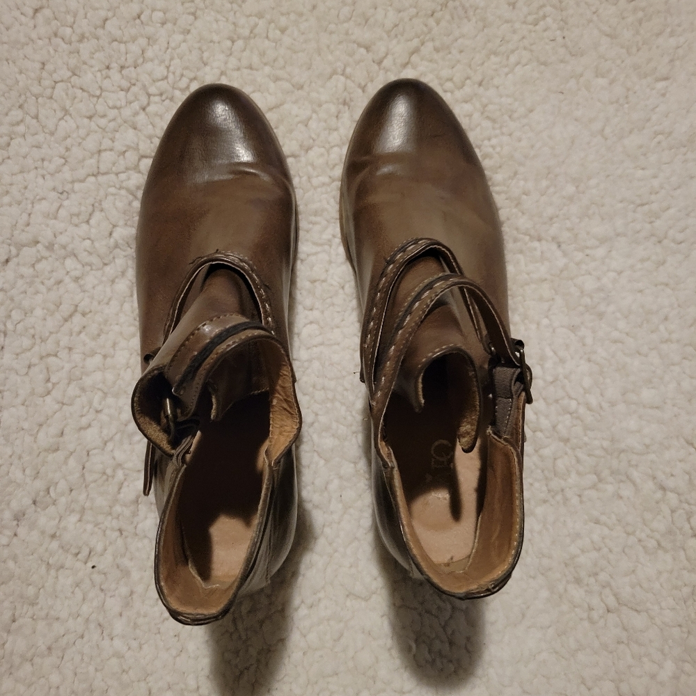 CATO Buckle Strap Ankle Boots Brown Size 8 - Picture 3 of 16